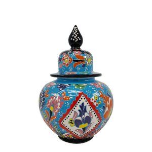 Turkish handmade floral pattern vase
